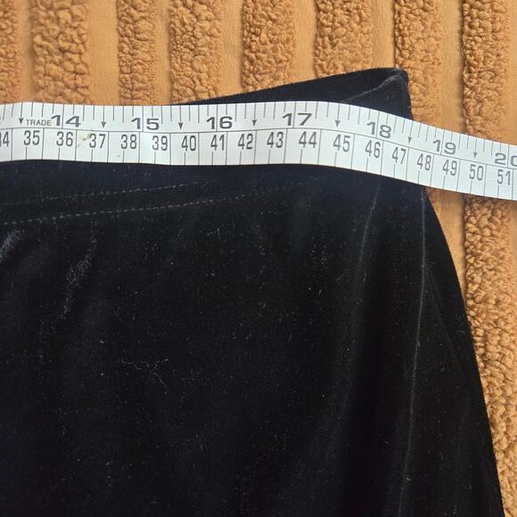 Vintage Studio Women 90s Y2K Dark Fairy Whimsigoth Velvet Floral Sequins Skirt L - Picture 11 of 11